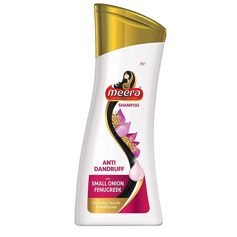 Meera Anti-Dandruff Shampoo is a hair care product from the popular Indian brand Meera Herbal. It is specifically designed to help reduce dandruff and promote healthy hair and scalp.