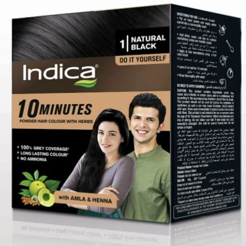 Indica powder hair color is a brand of hair coloring product that is popular in India. It is a natural herbal hair color powder made from the leaves of the indigo plant, which is known for its natural dyeing properties.